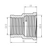 Муфта редукційна SD Forte 1/2