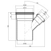 Трійник PPR каналізаційний TA Sewage 110х50х110, 45°