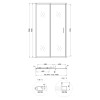 Душові двері в нішу Qtap Taurus CRM201-11.C6 97-108x185 см, скло Clear 6 мм, покриття CalcLess