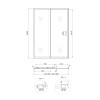 Душові двері в нішу Qtap Taurus CRM2013-14.C6 130-140x200 см, скло Clear 6 мм, покриття CalcLess