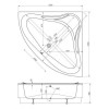 Ванна акрилова кутова Lexus 150x150 ( А0045116 )