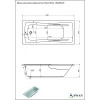 Ванна акрилова прямокутна BRINA 180x80 + ніжки ( А0045155 )