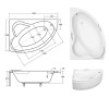 Ванна акрилова асиметрична Ada 160x100 L з ногами і панеллю ( А0050975 )
