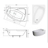 Ванна акрилова асиметрична Rima 170x110 R ( А0051006 )
