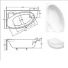 Ванна акрилова асиметрична Wenus 140x95 L ( А0051008 )