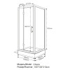 Душова кабіна INSANA CHIARA 100x100x210 з мілким піддоном ( А0051353 )