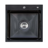 Мийка кухонна EXTOR 5050 з нержавіючої сталі 50*50*23 ЧОРНА ( А0056971 )