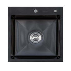 Мийка кухонна EXTOR 5050 з нержавіючої сталі 50*50*23 ЧОРНА ( А0056971 )