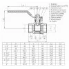 Кран кульовий прямий SOLOMON 1 1/2″ ВВ ЖР PN40 В1001