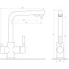 Змішувач для кухні під осмос Globus Lux LAZER GLLR-0888-8-StSTEEL