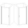 Душові двері PROSNA 100TCW.Line (100W.Line) BRAVO (1уп.)