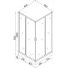 Душова кабіна квадратна NER L90TB.Mosaic (L90B.Mosaic) BRAVO (2уп.)
