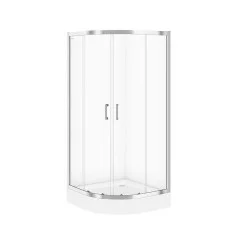 Душова кабіна напівкругла BASIK 90x90x185 прозоре скло