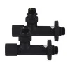 Набір Кран вентильний кутовий з американкою SOLOMON LUX 1/2″  7777  (2шт.) BLACK   (1уп)