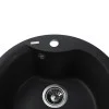 Гранітна мийка Globus Lux ORTA чорний 485мм-А0002