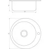 Мийка кухонна врiзна кругла 510х160 Decor MR 510 D 0,6 mm Mira
