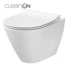 CET Cersanit 743 CITY OVAL CLEAN ON підвісний з кришкою SLIM  дюропласт ліфт