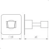 Тримач-кронштейн для душової лійки Globus Lux SQ 9025 SUS304