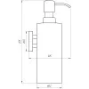 Дозатор рідкого мила Globus Lux BS8432 чорний матовий SUS304