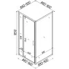 Душова кабіна квадратна без піддона MORAVA N90TB.Mosaic (N90B.Mosaic) BRAVO (1уп.)