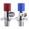 !!Набір кранів кутових кераміка SOLOMON EXCLUSIVE 1/2″X1/2″ 9889 RED/BLUE (1уп.)