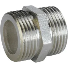 Ніпель нікельований 3/4″ЗР х 3/4″ЗР штампований під прокладку А0502-1А(нк) VA