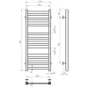 Рушникосушарка електрична Magnus П12 300х800 Deffi нержавіюча сталь (Білий, WD04, Ліве підключення)