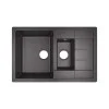 Кухонна мийка з додатковою чашею Lidz 780x495/200 BLA-03 (LIDZBLA03780495200)