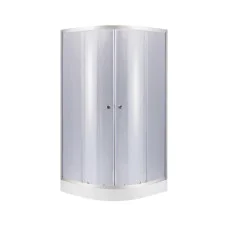 Душова кабіна Lidz Latwa SC80x80.SAT.LOW.GR, скло тон. 4 мм + Lidz Душовий піддон KAPIELKA ST80x80x15