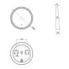 Дзеркало Qtap Robin R600 з LED-підсвічуванням Touch, з антизапотіванням, з димером, рег. темп. кольору (3000-6500K) QT13786501B