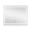 Дзеркало Qtap Mideya (DC-F910) 1000х800 з LED-підсвічуванням Touch, з антизапотіванням, з годинником, димером, рег. яскравості QT2078F910W