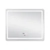 Дзеркало Qtap Mideya (DC-F910) 1000х800 з LED-підсвічуванням Touch, з антизапотіванням, з годинником, димером, рег. яскравості QT2078F910W