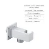 Комплект для душу Qtap Namesti Chrome: Змішувач QTNAM6025102NC + Шланг QTHADPVC120C + Лійка QTCRMB120 + Підключення QTCRMBH130