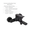 Комплект Qtap Slavonice Black Matt: Змішувач  QTSLA259BLM45918 + Тримач QT829910842854OB + Шланг QTHADPVCSQ160B + Лійка QTRUC125BLM45951