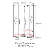 Душова кабіна INSANA FLAVIA wave 90х90х205 мілкий піддон ( А0048478 )