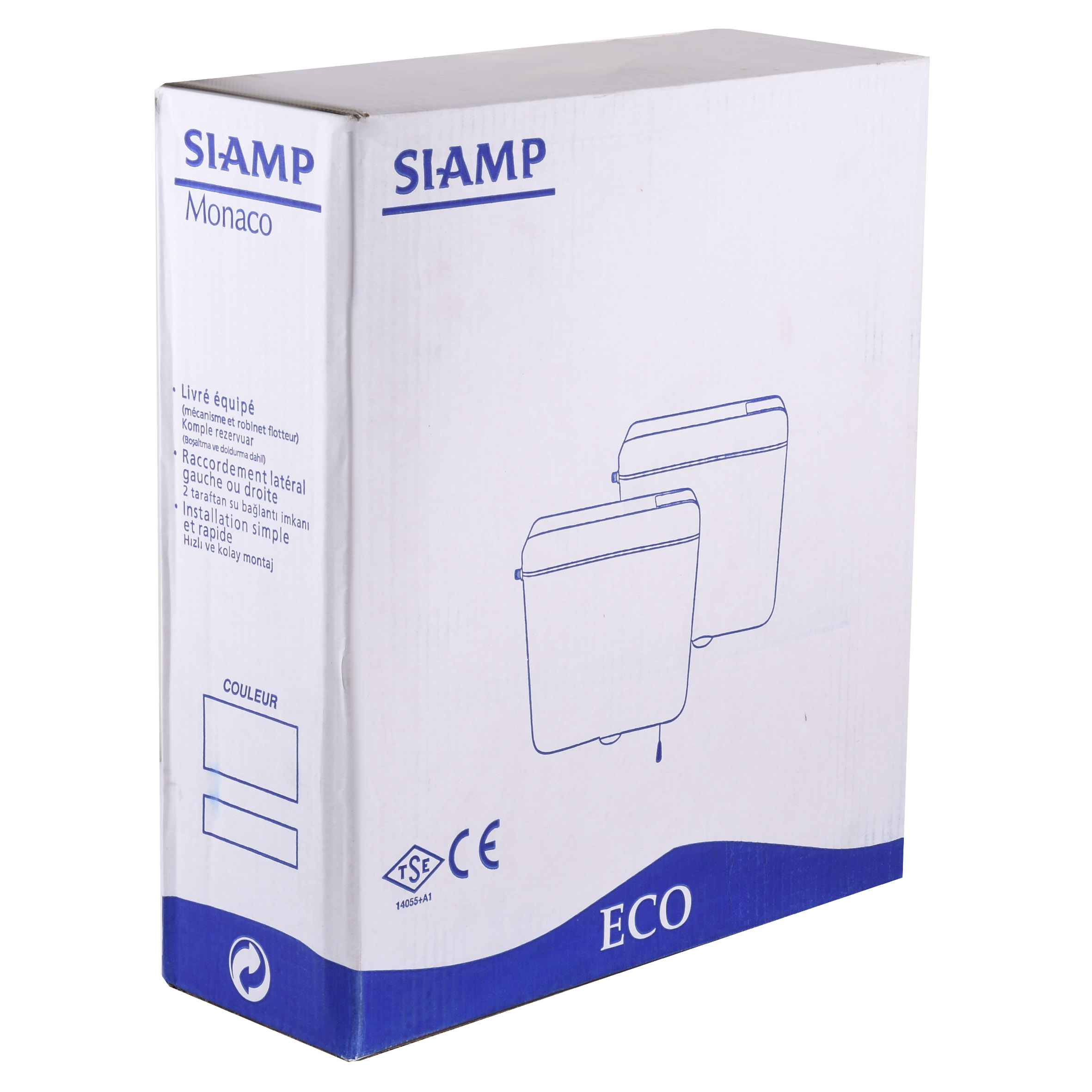 Бачок SIAMP AR07 ″Monaco″ для унітаза настінний  пласт.ABS (33803)  10л