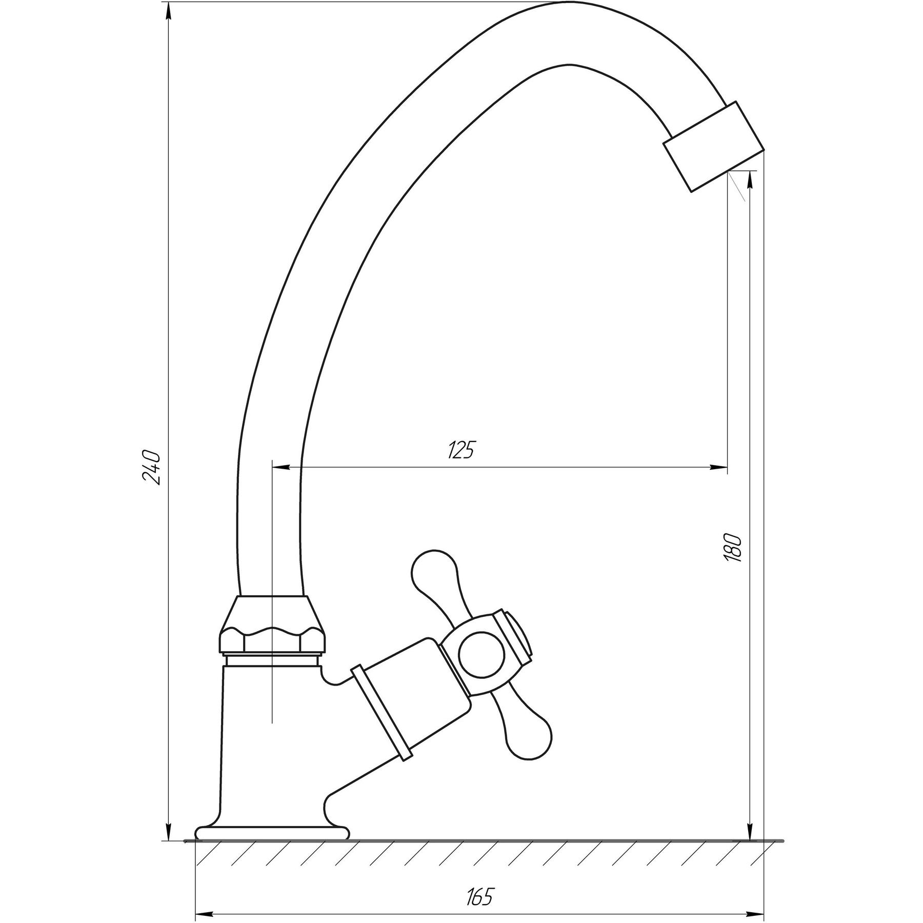 Монокран для мийки Globus Lux  GLHI-1051-BR На Гайці Латунь