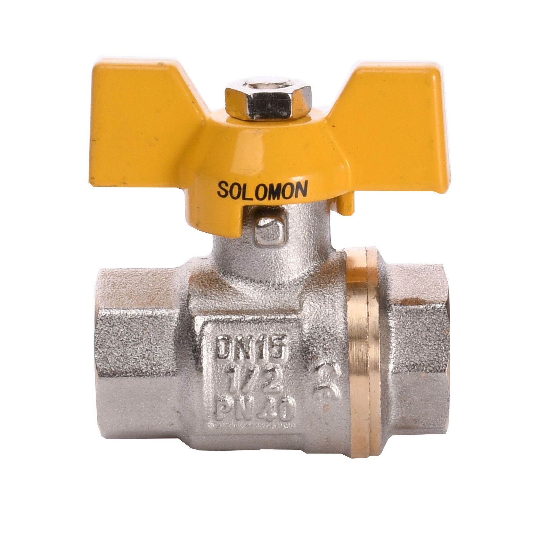 Кран кульовий прямий SOLOMON  1/2″ ВВ ЖБ PN40 B1007