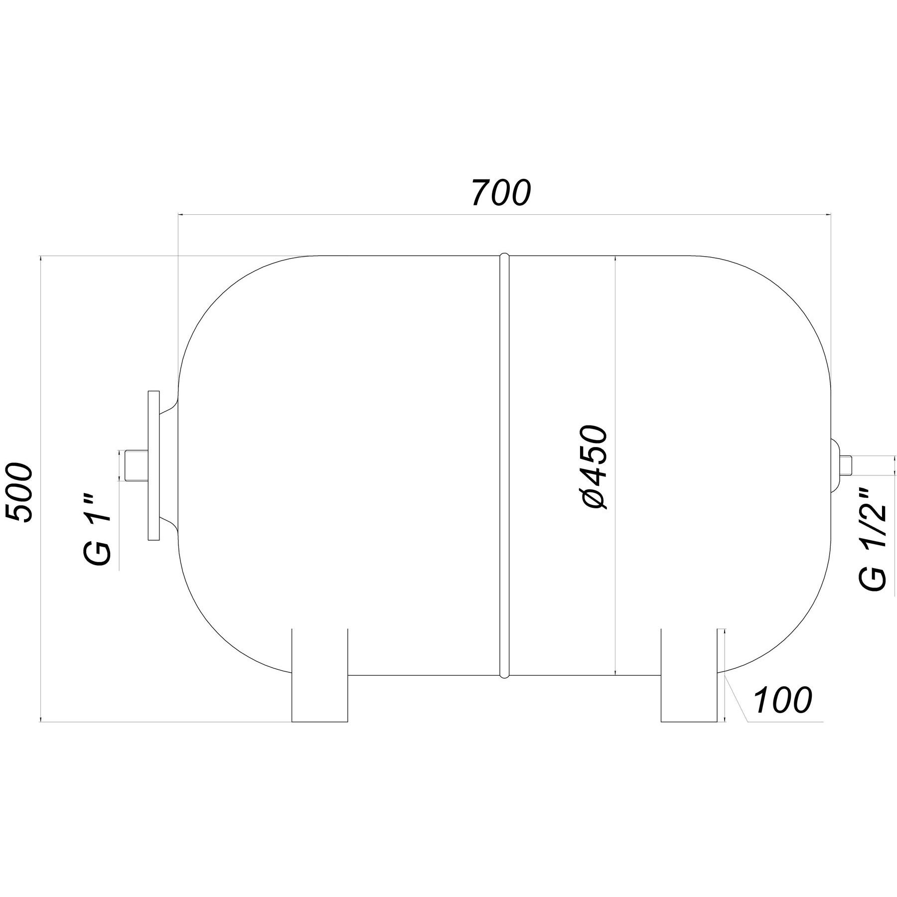 Гідроакумулятор  100л Zilmet ultra-pro 10bar  гор ( 1100010005 )
