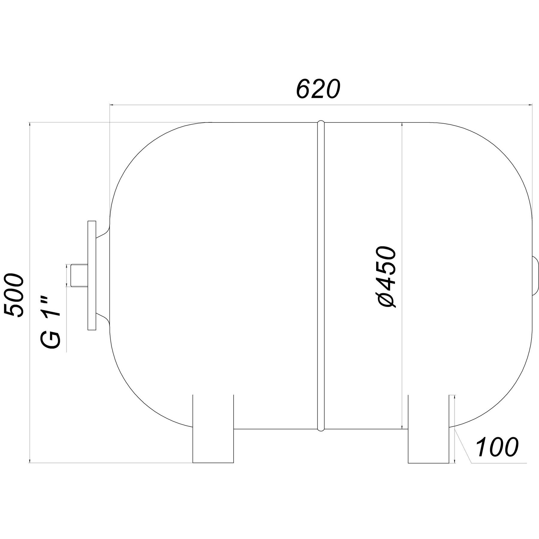 Гідроакумулятор   80л ZILMET ultra-pro 10bar ГОРИЗОНТАЛЬНИЙ ( 1100008005 )