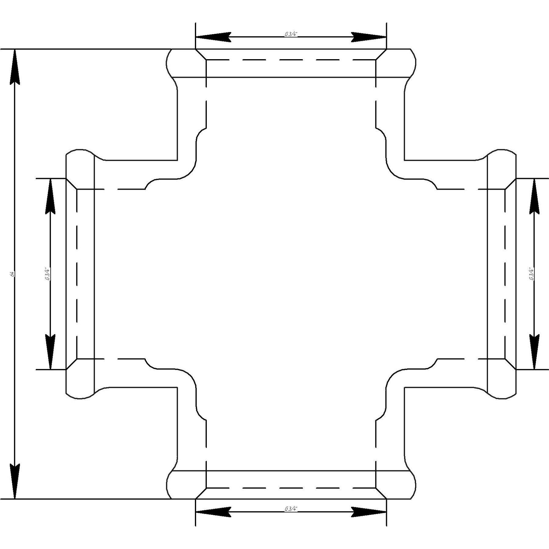 Хрестовина VIEGA 3180  3/4″ ВВВВ (320621)