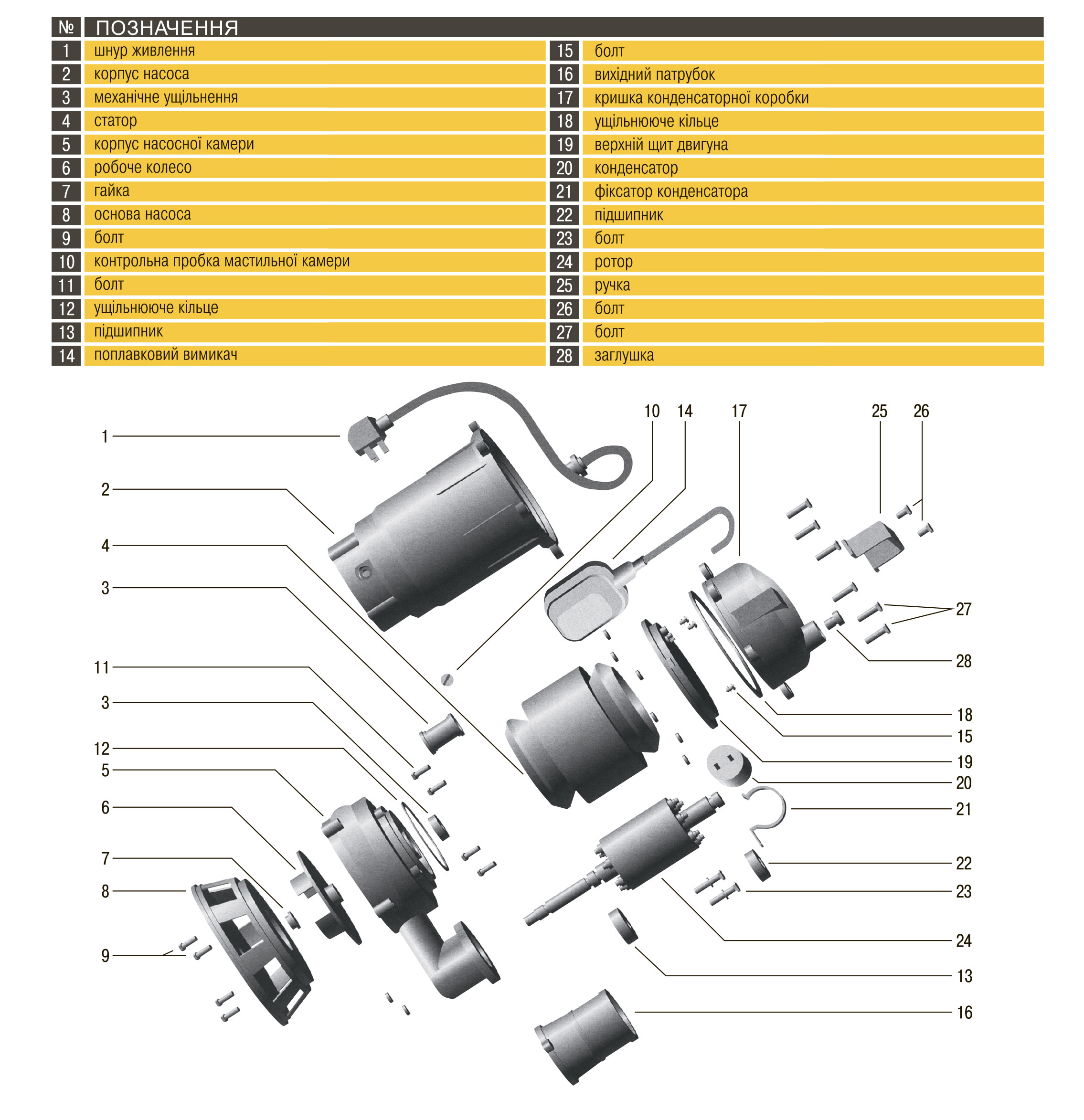 Насос фекальний  Optima WQD15-15 1,5кВт