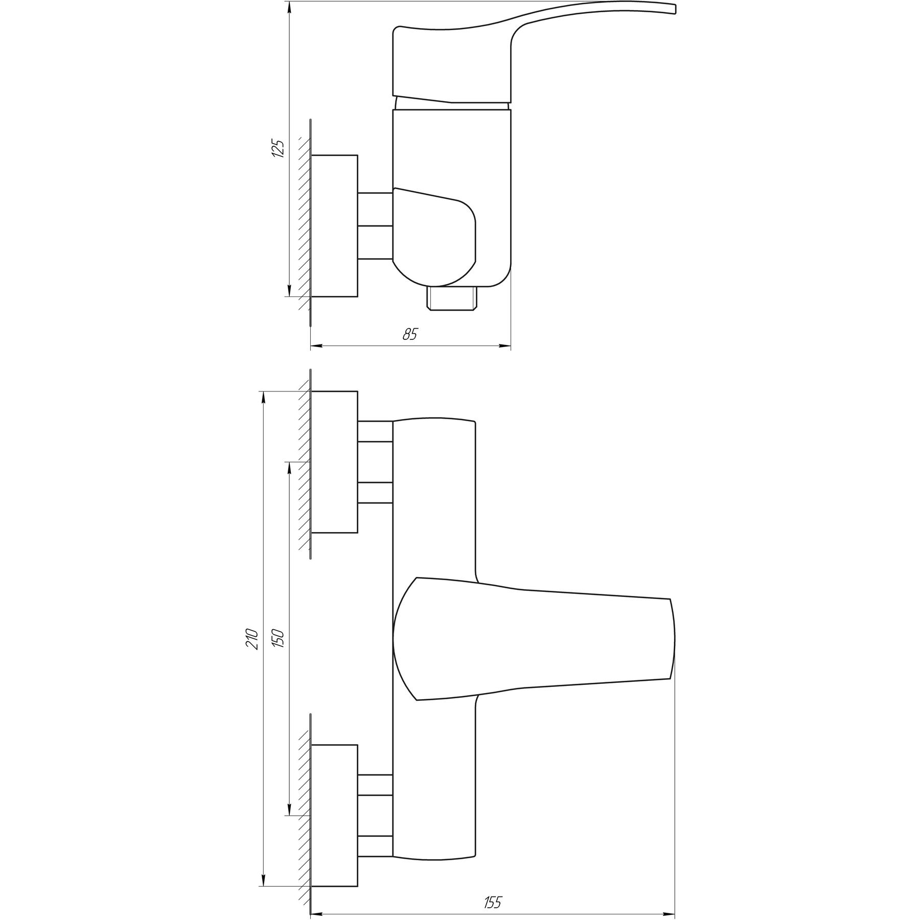 Змішувач для душу Globus Lux QUEENSLAND GLQU-0105