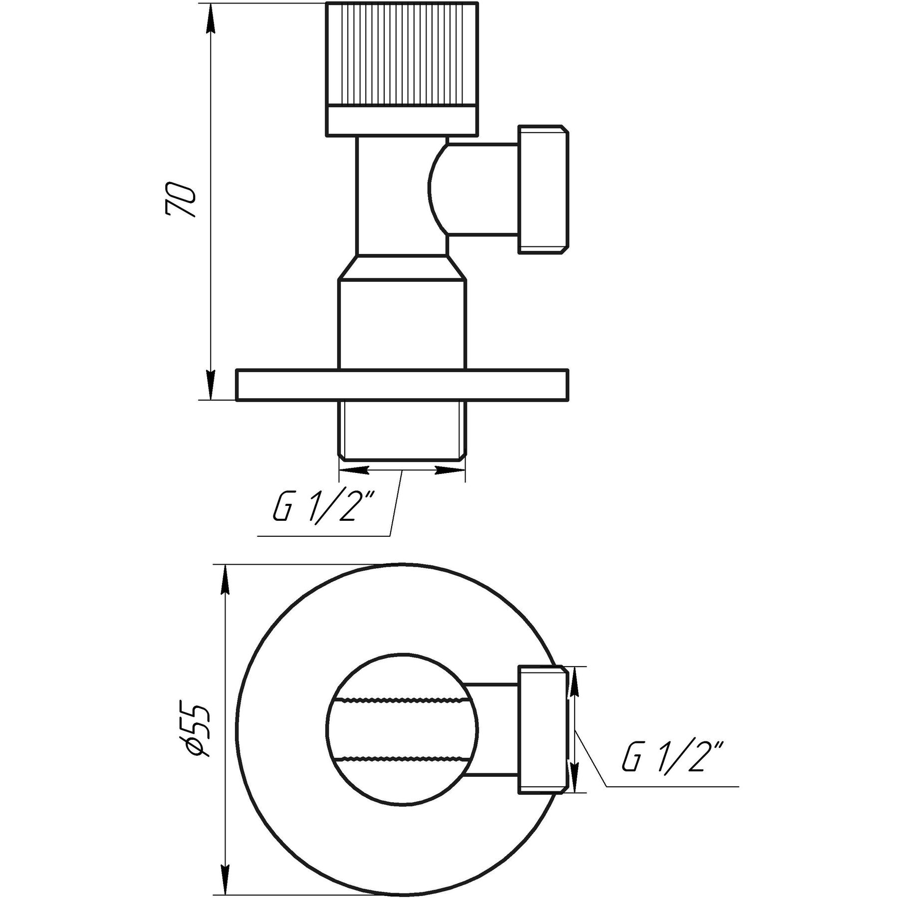 Кран кульовий кутовий SOLOMON 1/2″х1/2″ A7032 (2 шт.)