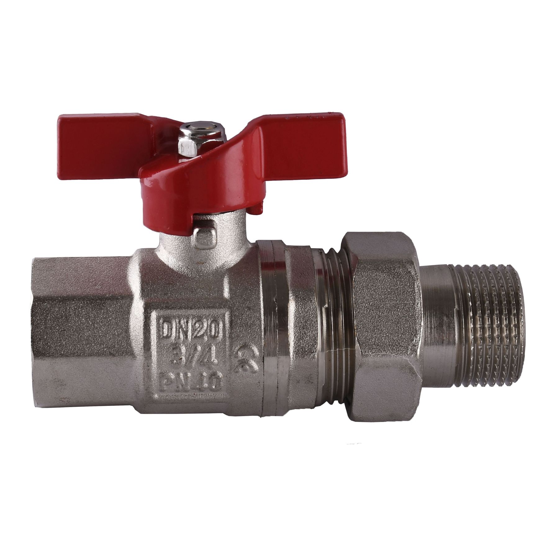 Кран кульовий прямий з американкою SELBA  3/4″ КБ SL1509