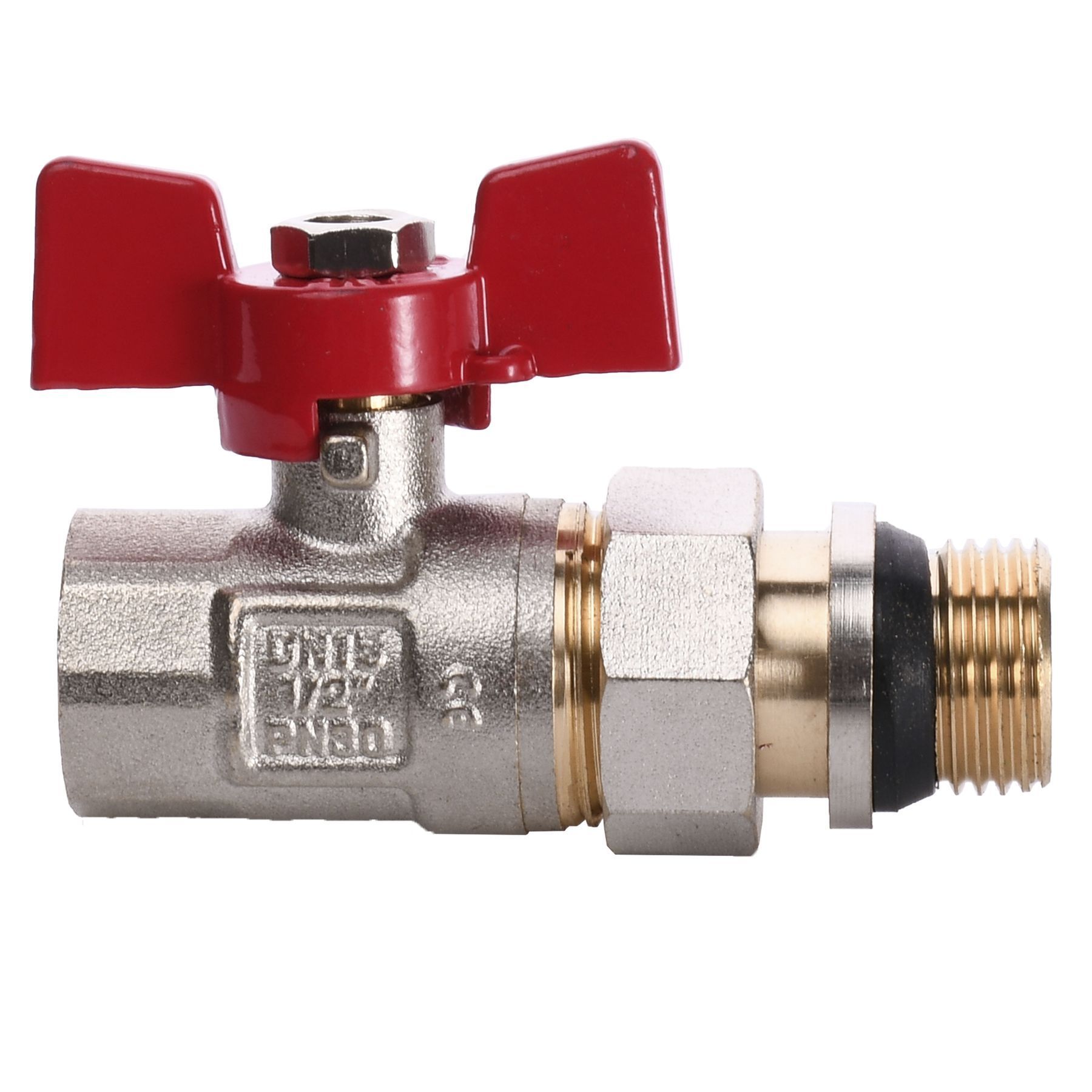 Кран кульовий прямий з американкою WATERVALVE Q003  NV-V123 1/2″ ЗB