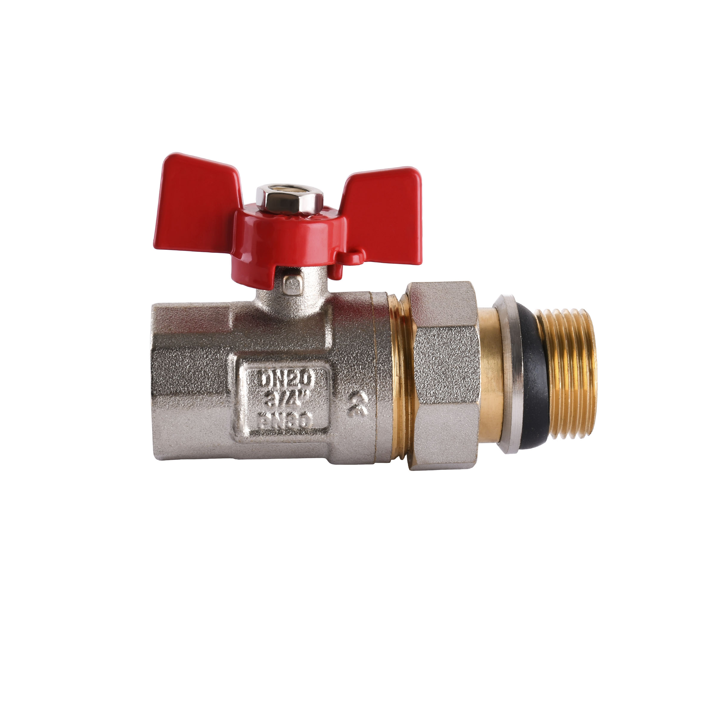 Кран кульовий прямий з американкою WATERVALVE Q003  NV-V343 3/4″ ЗB
