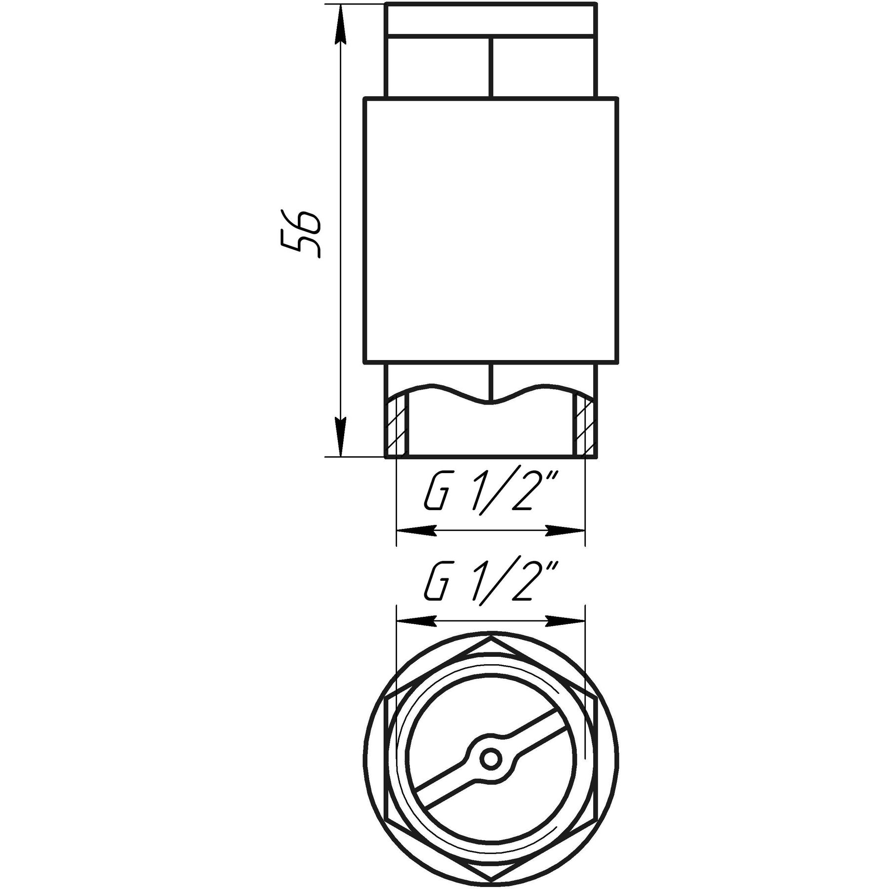 Клапан зворотного ходу води SELBA    1/2″ SL1541