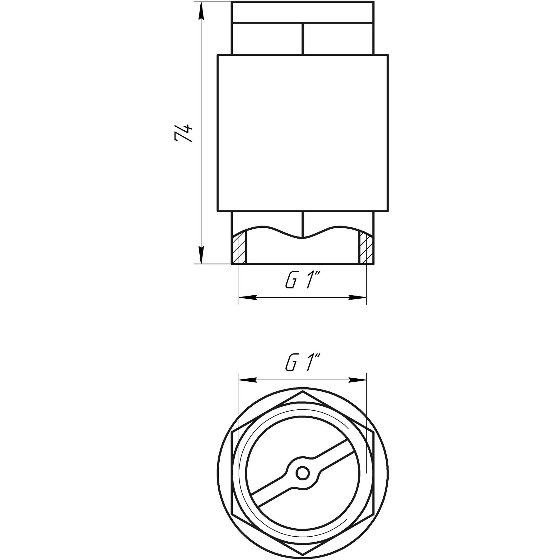 Клапан зворотного ходу води SELBA 1″ SL1541