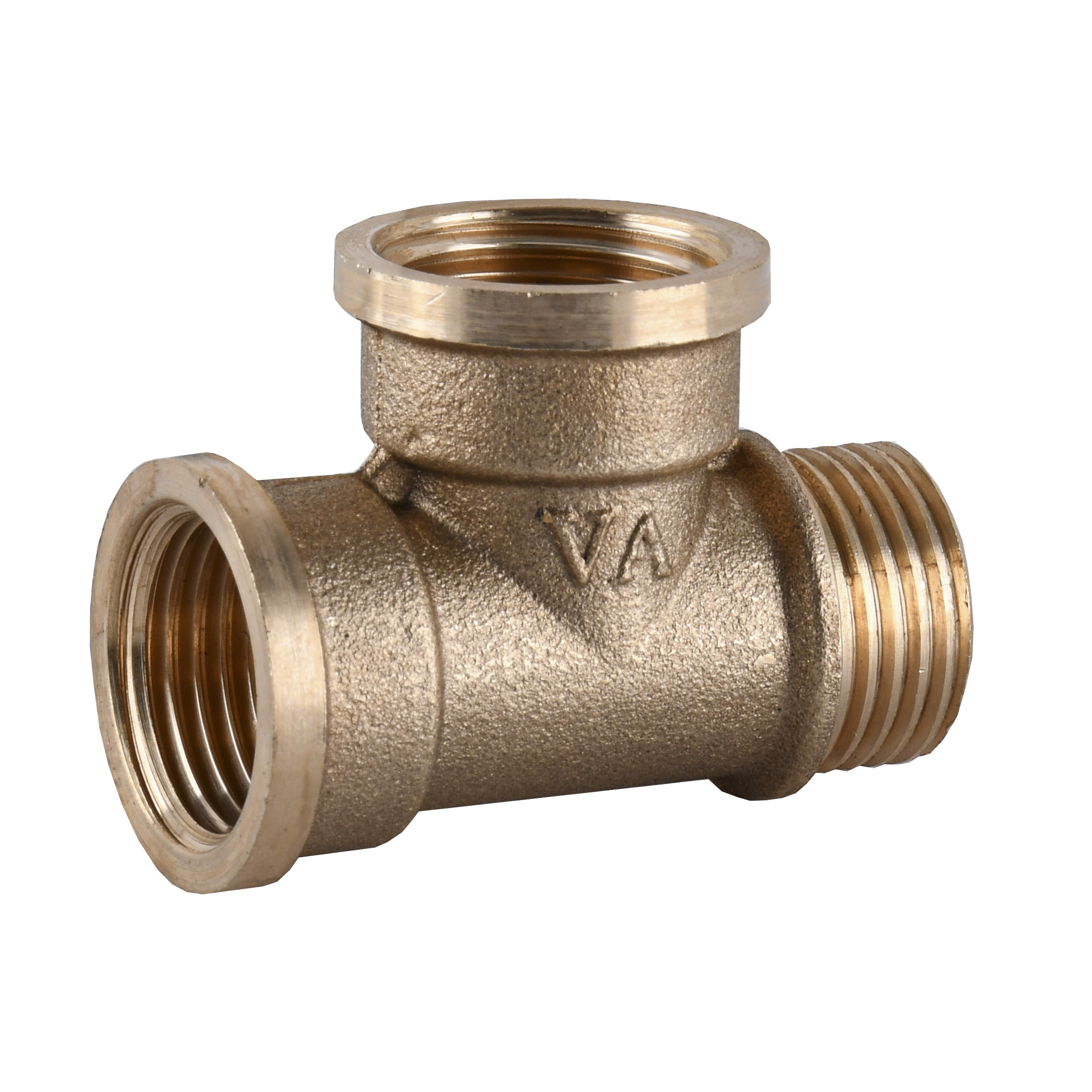 Трійник латунний 1/2″ВР х 1/2″ВР х 1/2″ЗР штампований А0213А VA